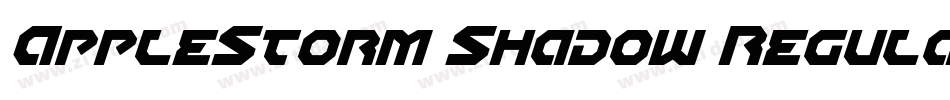 AppleStorm Shadow Regular Italic字体转换